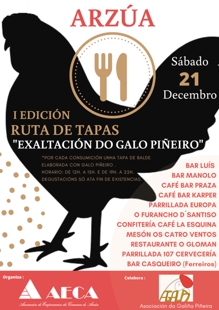 O 21 de decembro imos de tapas por Arzúa